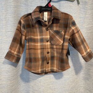 Modern Moments by Gerber Toddler Boy Microfleece Jacket/Shirt Size 18M NWT NEW